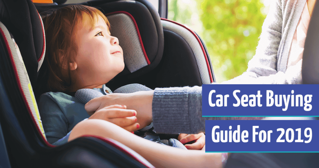 toddler buckled into car seat