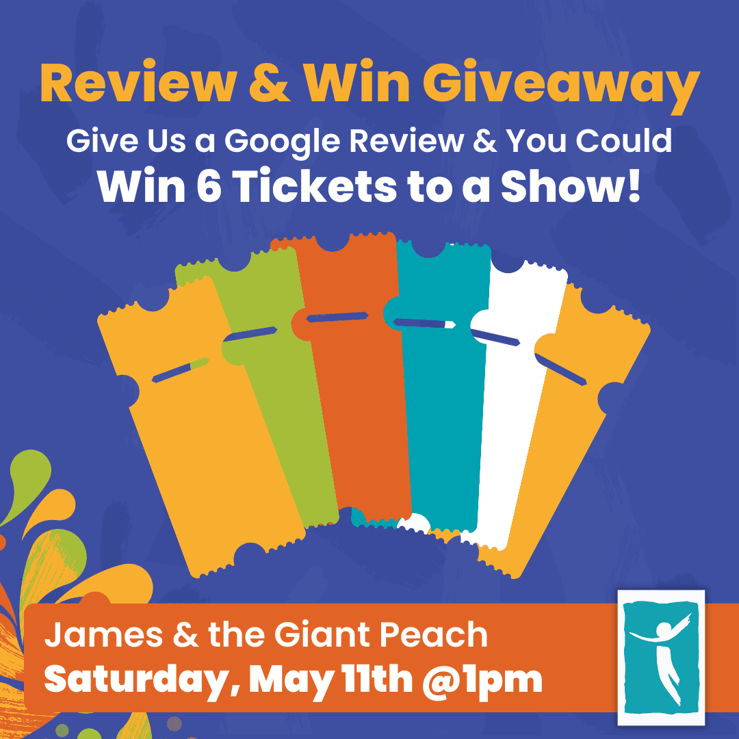 Review and Win Giveaway for 6 Tickets Debut Theatre's production of James and the Giant Peach